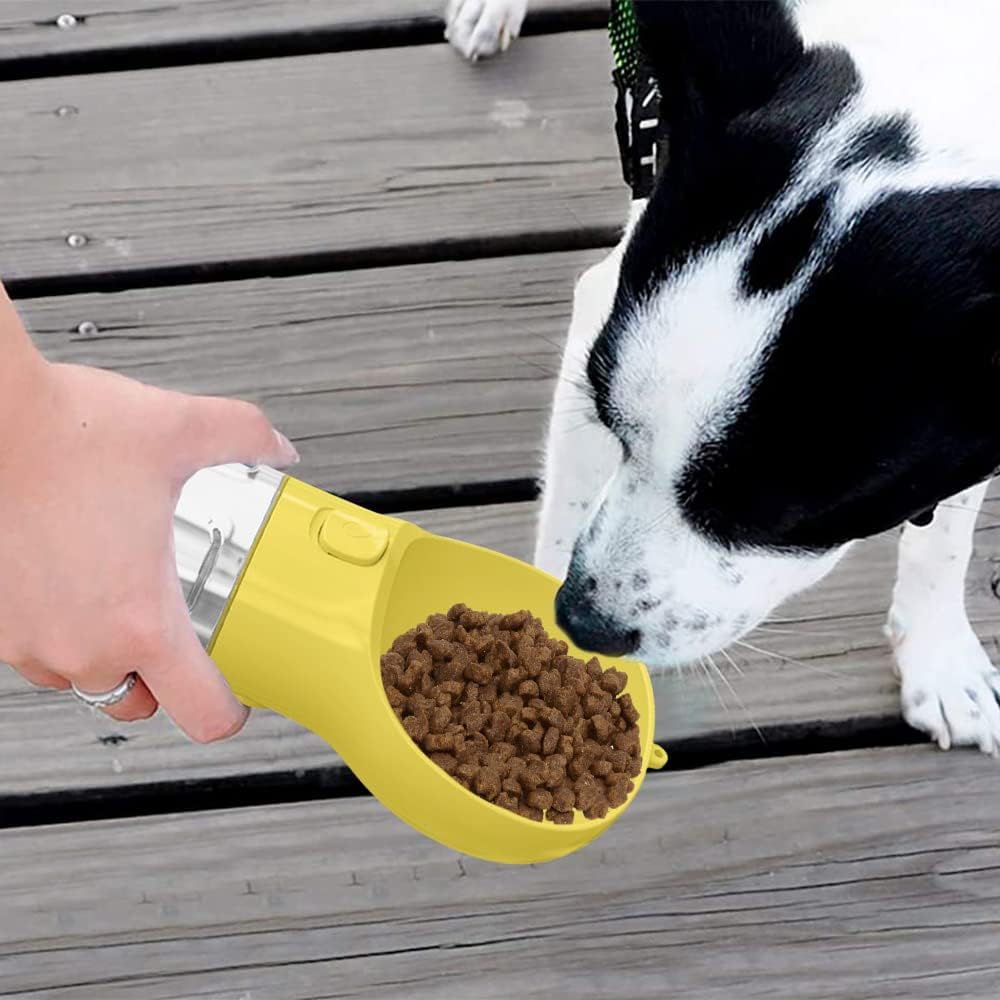 Bouteille d'eau portable, avec mangeoire, fontaine à boire et distributeur de sacs